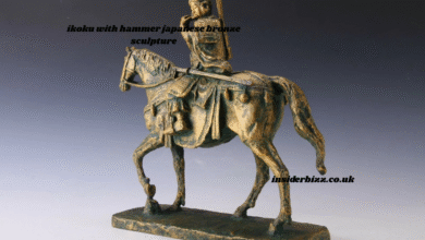 ikoku with hammer japanese bronze sculpture