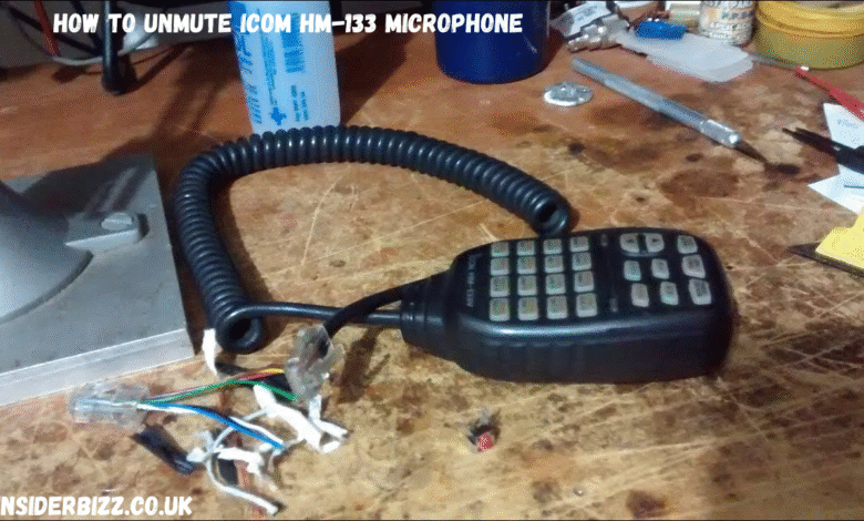 how to unmute icom hm-133 microphone